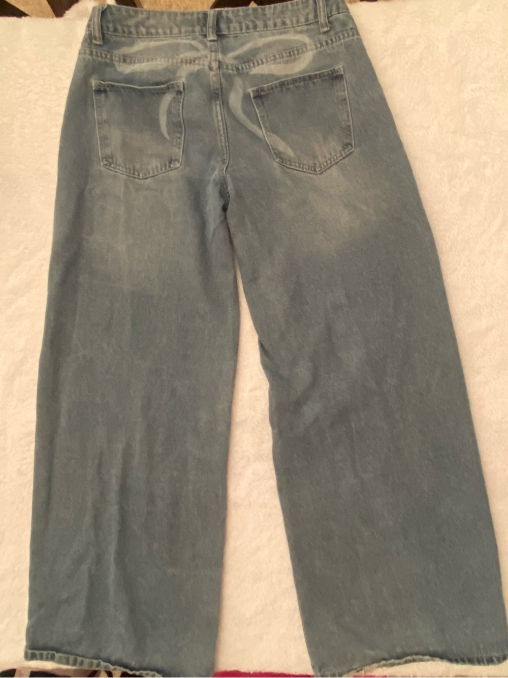 Edikted Light Blue Wide Leg Jeans
